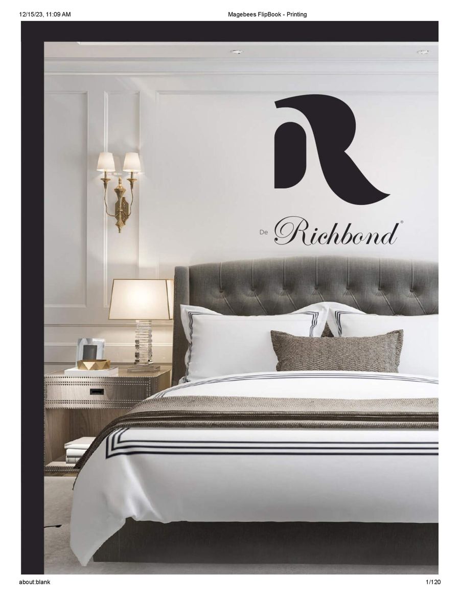 Catalogue Richbond 2024 | Meubles et Linge de Maison de Luxe