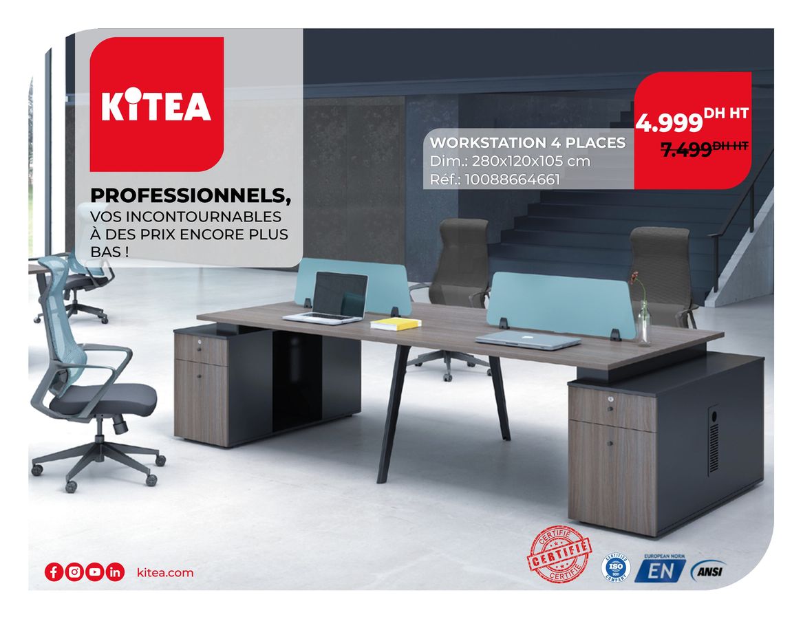 Kitea Promotions Bureautique 2024 | Promotions sur Workstation et Électroménager au Maroc