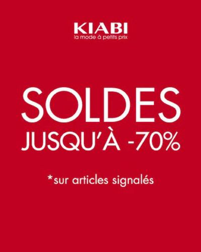 Promos de Vetêments, chaussures et accessoires à Tanger | Soldes Jusqu'a -70%! sur Kiabi | 19/02/2024 - 04/03/2024