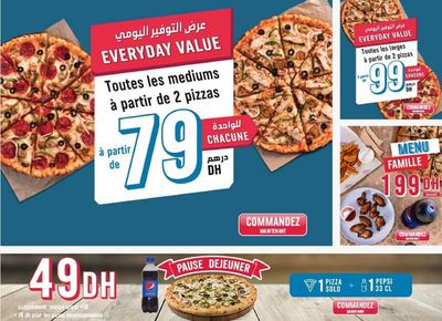 Promos de Restaurants à Sidi Yahya Zaer | Valeur Au Quotidien sur Domino's Pizza | 15/03/2024 - 28/03/2024
