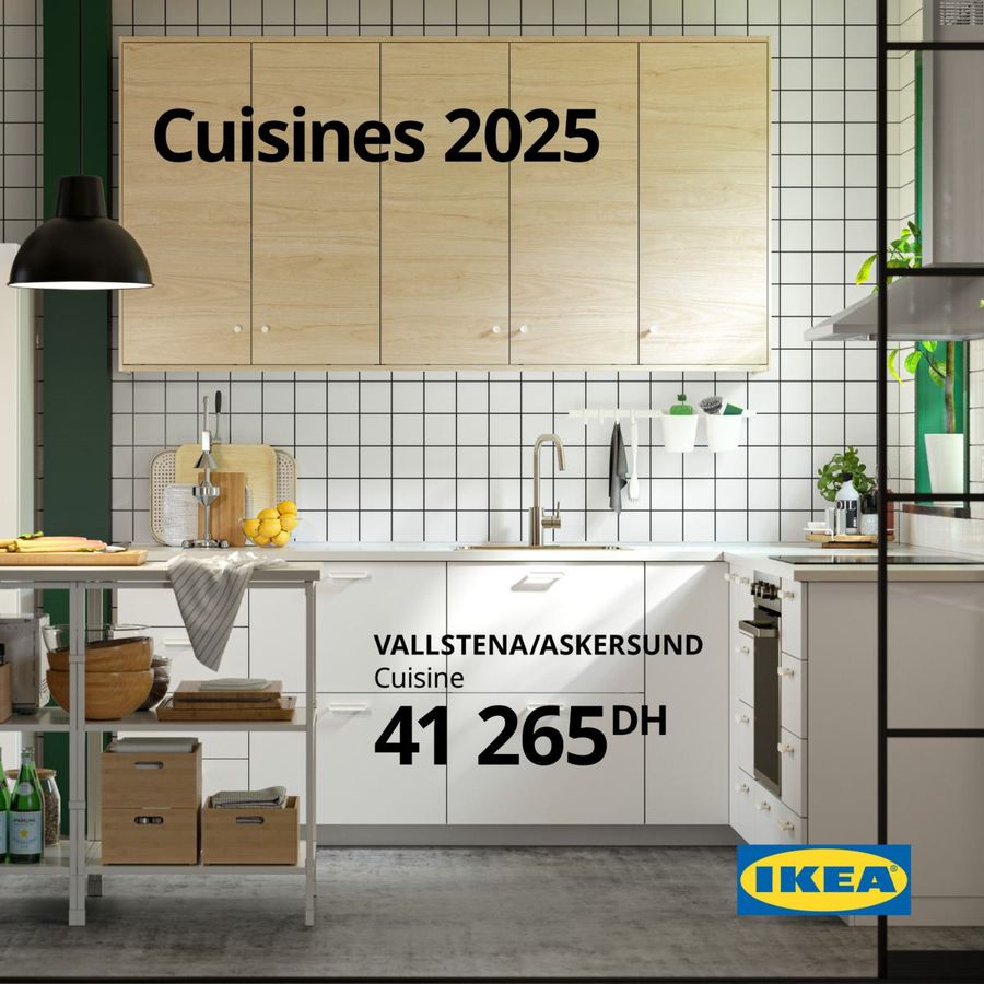 Catalogue IKEA Cuisines 2025 | Cuisine VALLSTENA/ASKERSUND en Promotion