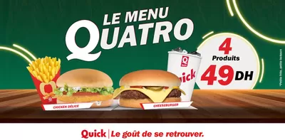 Promos de Restaurants | Le Menu Quatro 3 sur Quick | 07/11/2024 - 21/11/2024