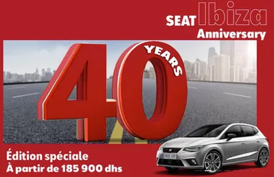 Promos de Voitures, Motos et Accessoires | Seat IBIZA anniversary 40 sur Seat | 14/11/2024 - 21/11/2024