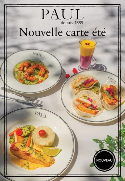 Promos de Restaurants à Oulad Salah | menu sur Paul | 22/11/2024 - 31/12/2024