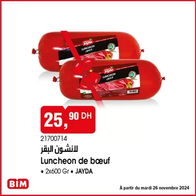 Promos de Supermarchés à Sidi Yahya Zaer | Meilleures offres pour les chasseurs de bonnes affaires sur BIM | 23/11/2024 - 07/12/2024