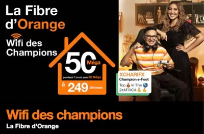 Promos de Électroménager et Technologie à Oujda | champions wifi fibre sur Orange | 15/01/2025 - 15/02/2025