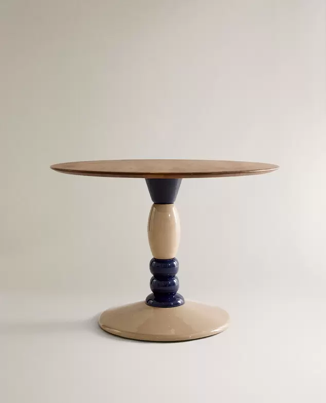 TABLE SALLE À MANGER BOIS MÉTAL RONDE offre à 7999 Dh sur ZARA HOME