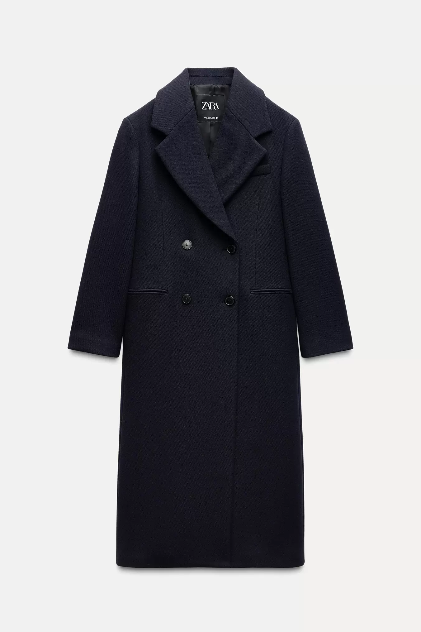 MANTEAU CROISÉ EN MÉLANGE DE LAINE ZW COLLECTION offre à 599 Dh sur ZARA