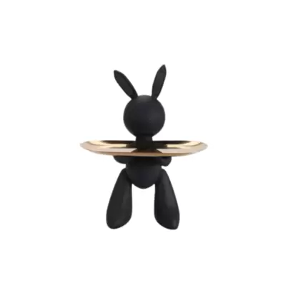 STATUE PETIT  LAPIN NOIR ART SCULPTURE offre à 299 Dh sur Yatout