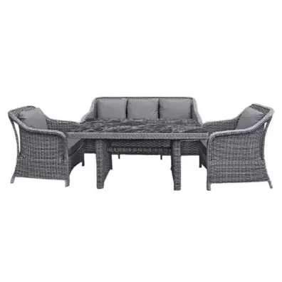 LOFT SALON GRIS 3+1+1+TABLE STRUCTURE ALUMINUM offre à 11992 Dh sur Yatout