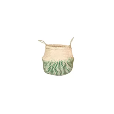 VETNAM PANIER OSIER  BEIGE/VERT 16x10x26 CM offre à 49 Dh sur Yatout