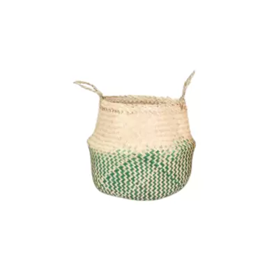 VETNAM PANIER OSIER BEIGE /  VERT  26x15x38 CM offre à 79 Dh sur Yatout