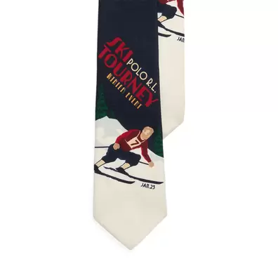 Skier-Print Wool Challis Tie offre à 20920 Dh sur Ralph Lauren