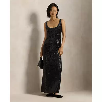 Sequinned Scoopneck Dress offre à 120240 Dh sur Ralph Lauren