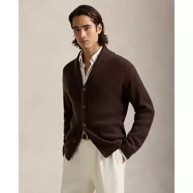 Textured Wool-Cashmere Shawl Cardigan offre à 71740 Dh sur Ralph Lauren