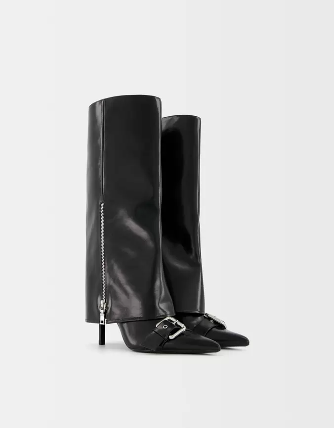 Bottes guêtres talon boucles offre à 1199 Dh sur Bershka