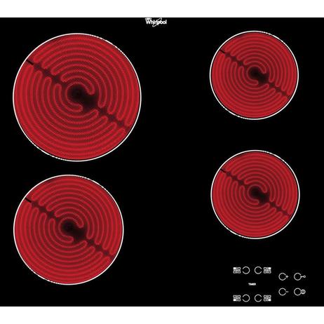 Plaque De Cuisson Whirlpool Electrique 4 Foyer Verre  Noir 60cm offre à 3400 Dh sur Biougnach