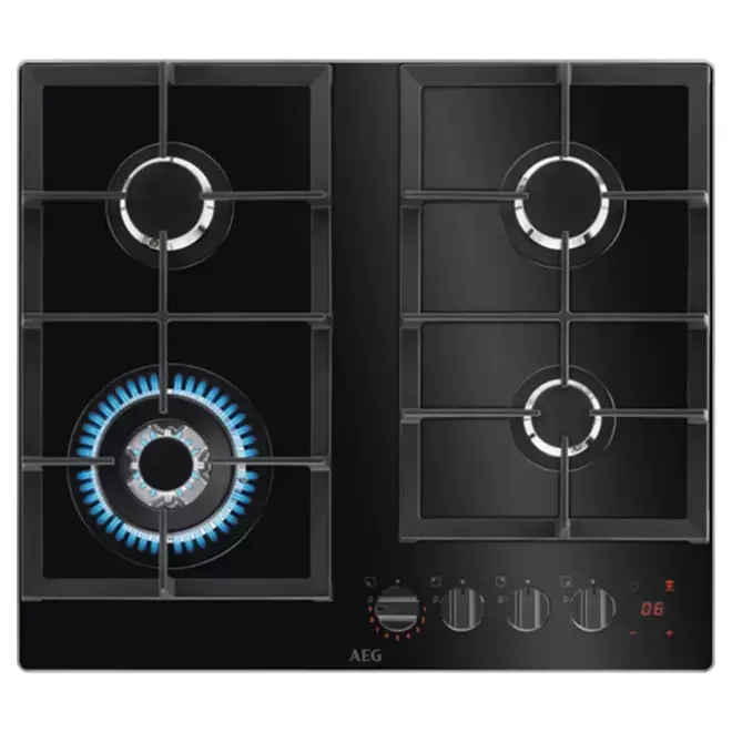 Plaque De Cuisson Aeg  Gog 60cm, 2 En Fonte, Flamelight offre à 3999 Dh sur Biougnach