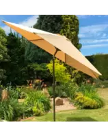 PARASOL INCLINABLE AVEC MANIVELLE 3M CHAMPAGNE offre à 759 Dh sur Bricoma