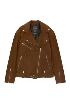 Blouson motard 100 % cuir et daim offre à 2499 Dh sur Pull & Bear