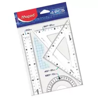 Kit de traçage 20cm  – 4 pièces Géométrique offre à 14,9 Dh sur Carrefour