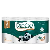 Papier hygiénique Pandoo 3 plis 16 unités offre à 36,95 Dh sur Carrefour