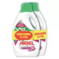 Pack de 2 lessives liquides Ariel 2,5kg X2 Divers parfums offre à 136,95 Dh sur Carrefour