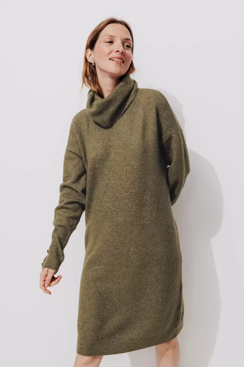 Robe-pull col roulé Femme offre à 45,99 Dh sur Promod