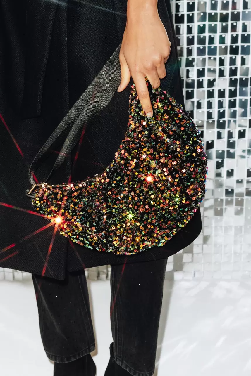 Sac banane à paillettes Femme offre à 25,99 Dh sur Promod