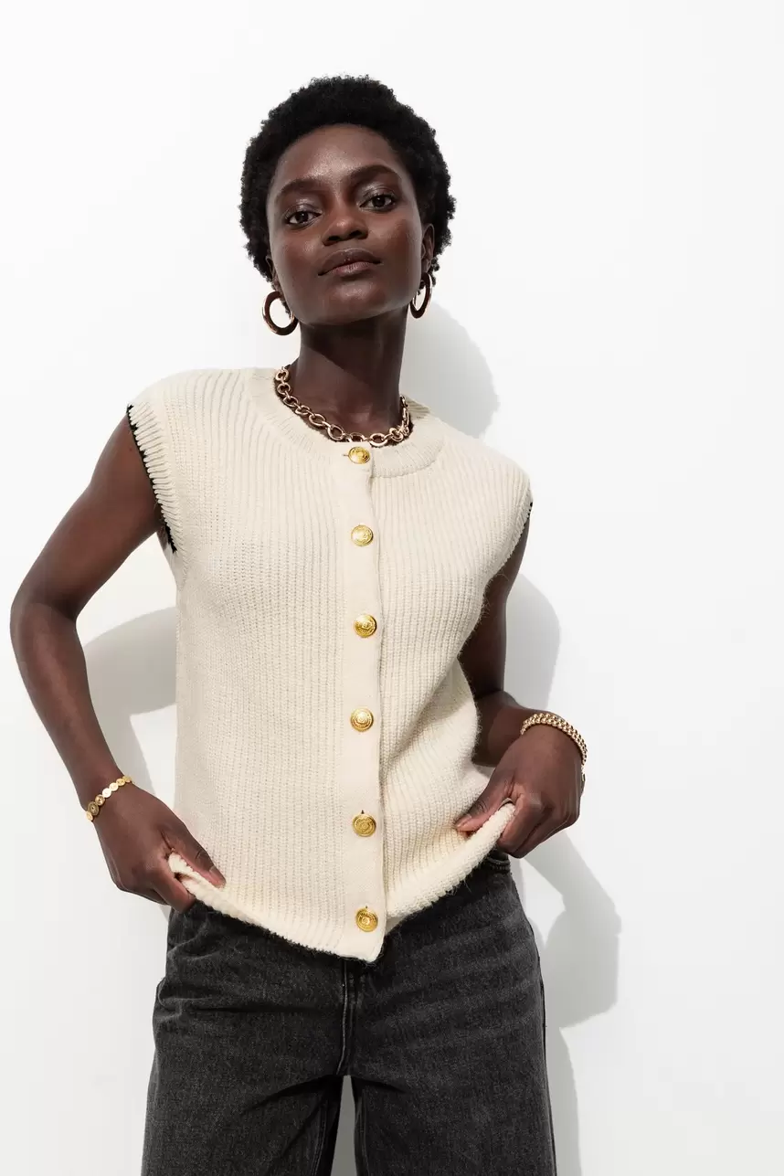 Cardigan sans manches Femme offre à 36,99 Dh sur Promod