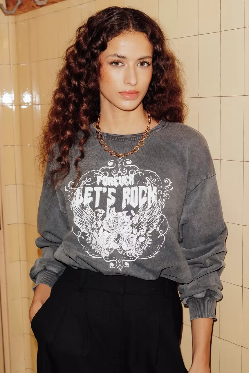 Sweat-shirt à message Femme offre à 36,99 Dh sur Promod