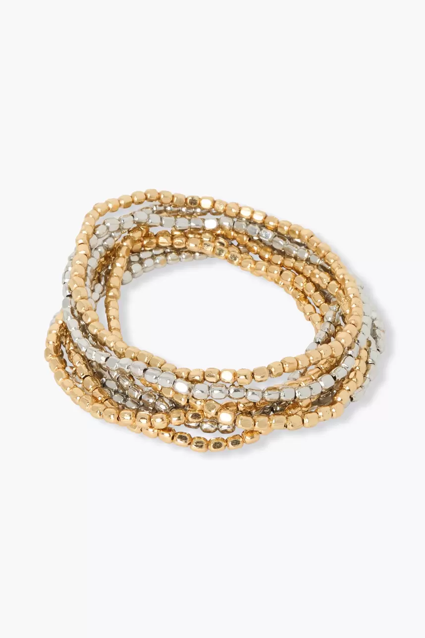 8 bracelets en perles métal offre à 14,99 Dh sur Promod