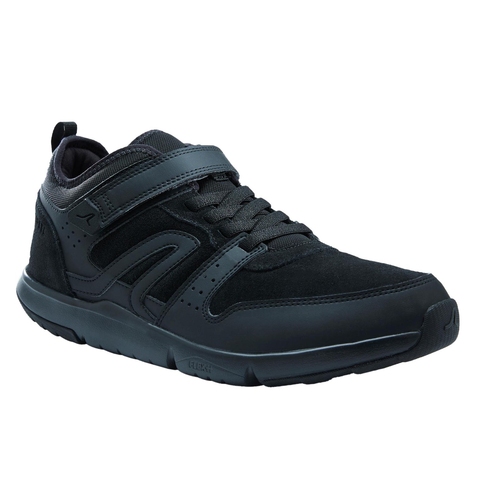 Chaussures cuir marche urbaine homme Actiwalk Easy Leather noir offre à 369 Dh sur Decathlon