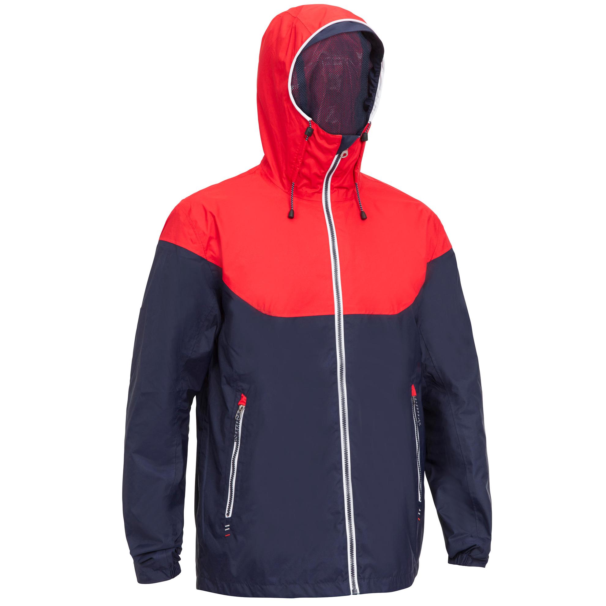 Veste imperméable de voile - veste de pluie SAILING 100 homme Bleu rouge offre à 299 Dh sur Decathlon