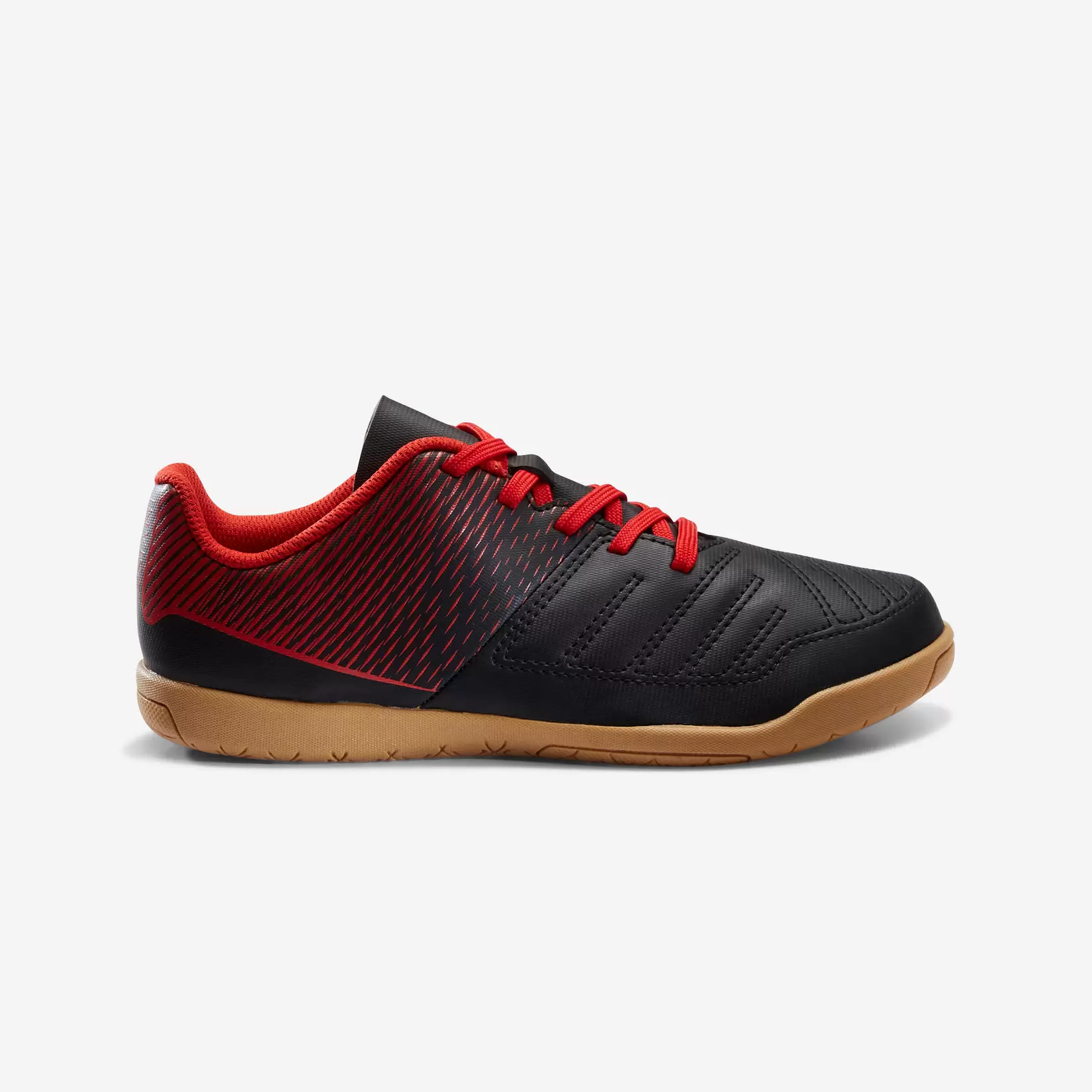 Chaussures de Futsal  enfant 100 noir rouge offre à 99 Dh sur Decathlon