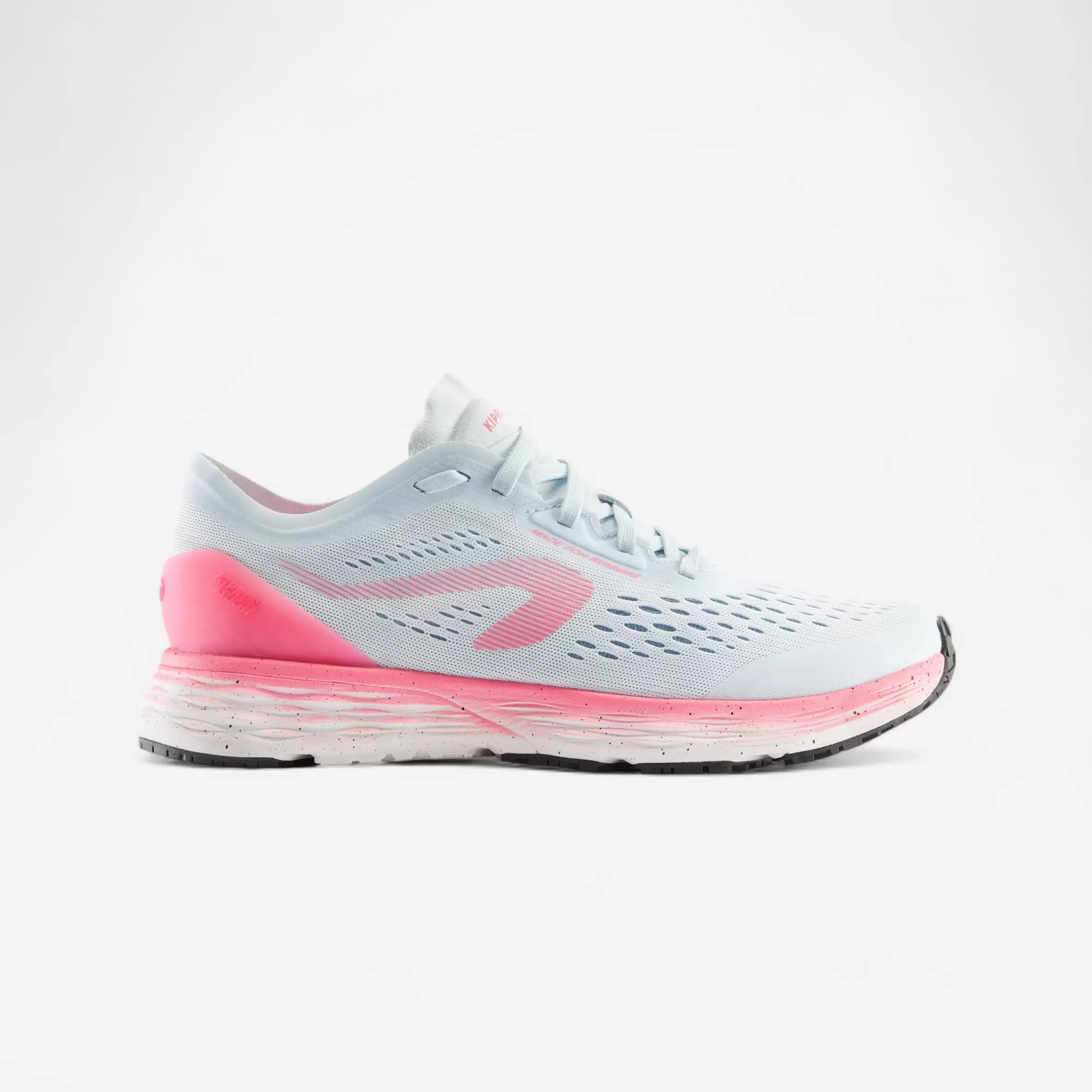 CHAUSSURE DE RUNNING FEMME KIPRUN KS LIGHT GRIS CLAIR ROSE offre à 599 Dh sur Decathlon