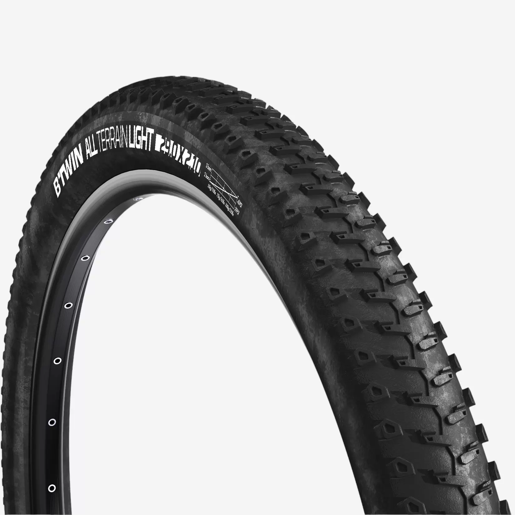 Pneu VTT BTWIN ALL TERRAIN 9 SPEED 29x 2,10 Tubeless Ready offre à 299 Dh sur Decathlon