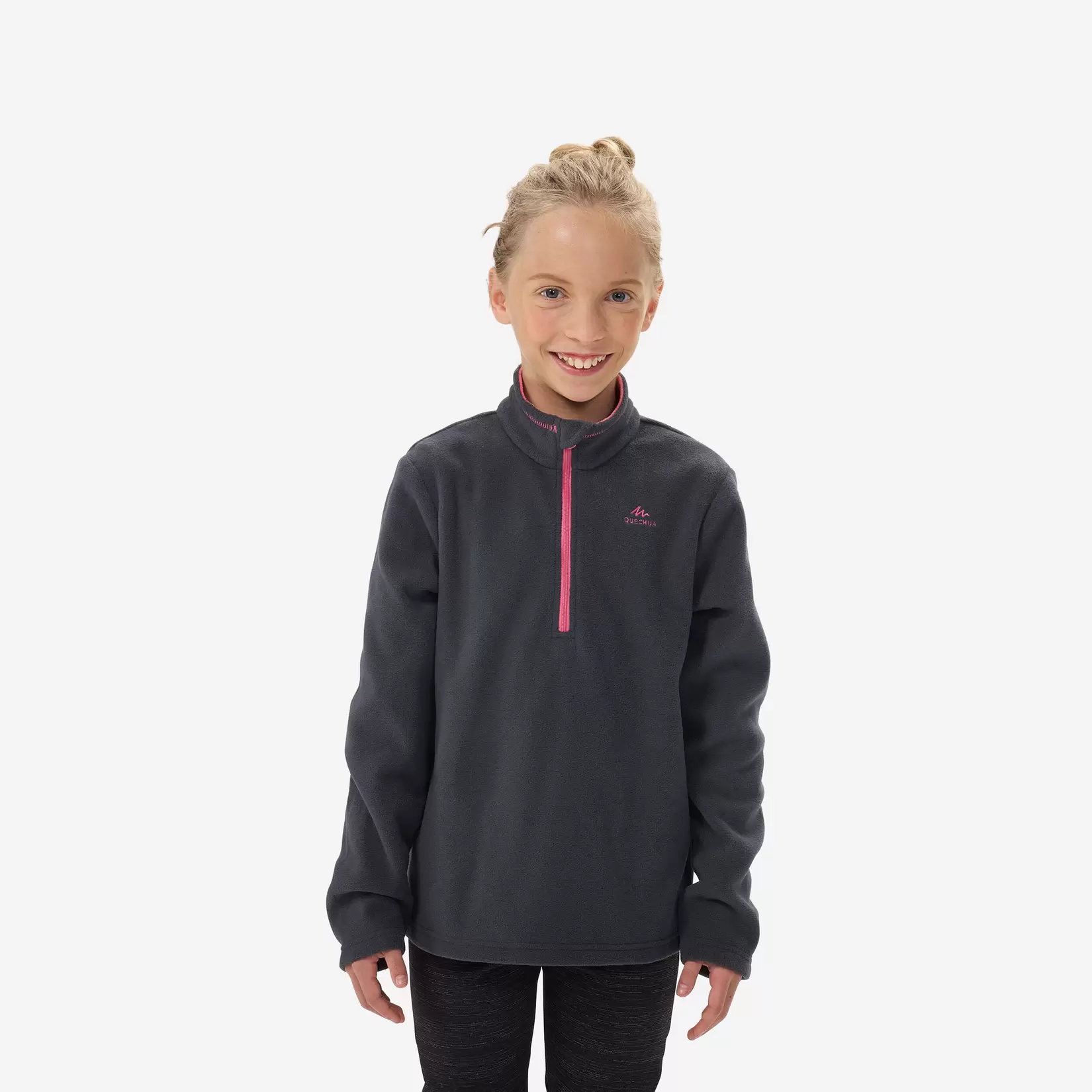 Polaire de randonnée - MH100 grise foncée - enfant 7-15 ans offre à 49 Dh sur Decathlon