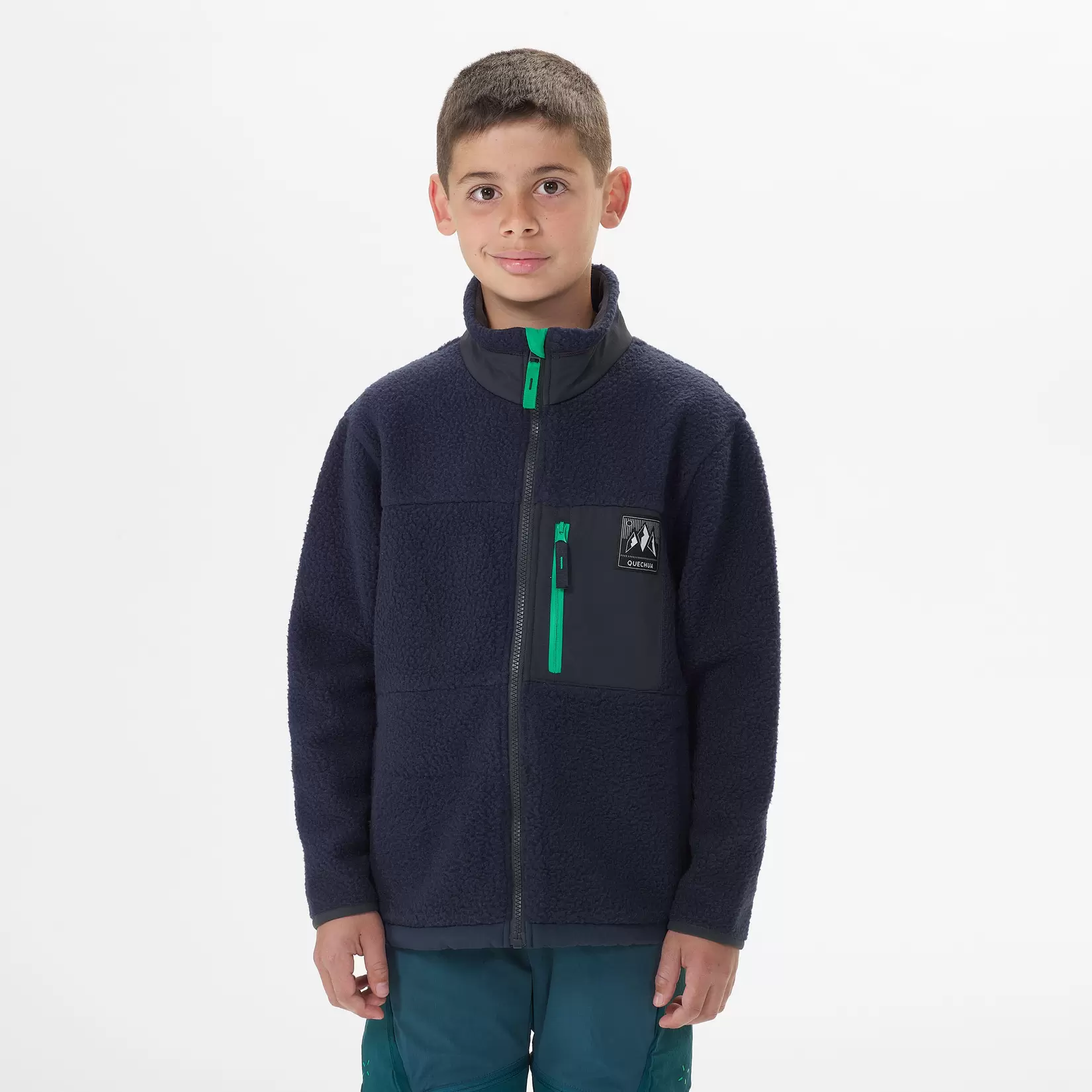 VESTE POLAIRE CHAUDE DE RANDONNEE - MH500 BLEUE MARINE - ENFANT 7-15 ANS offre à 239 Dh sur Decathlon