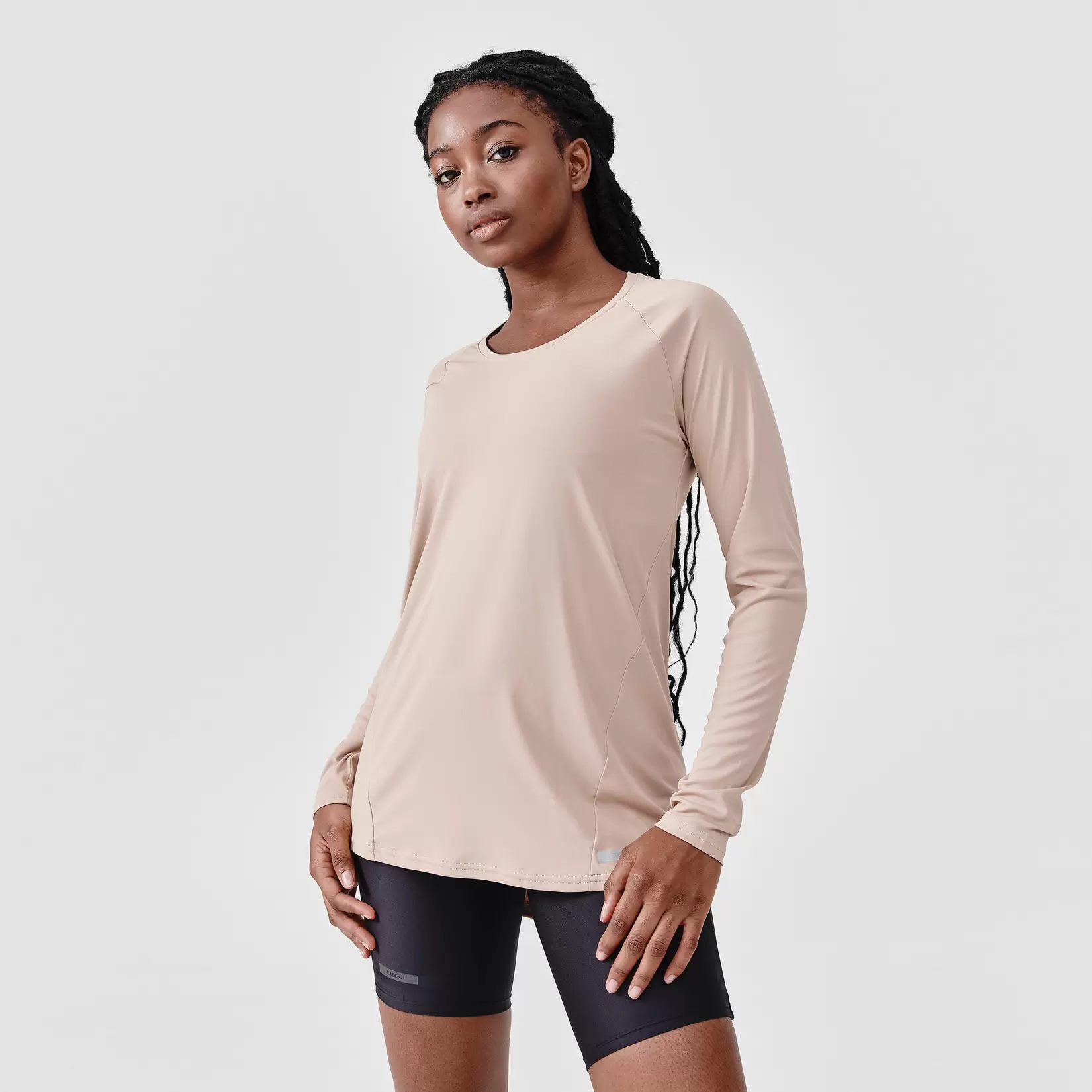 T-shirt manches longues running anti-UV femme - Sum protect long beige offre à 99 Dh sur Decathlon