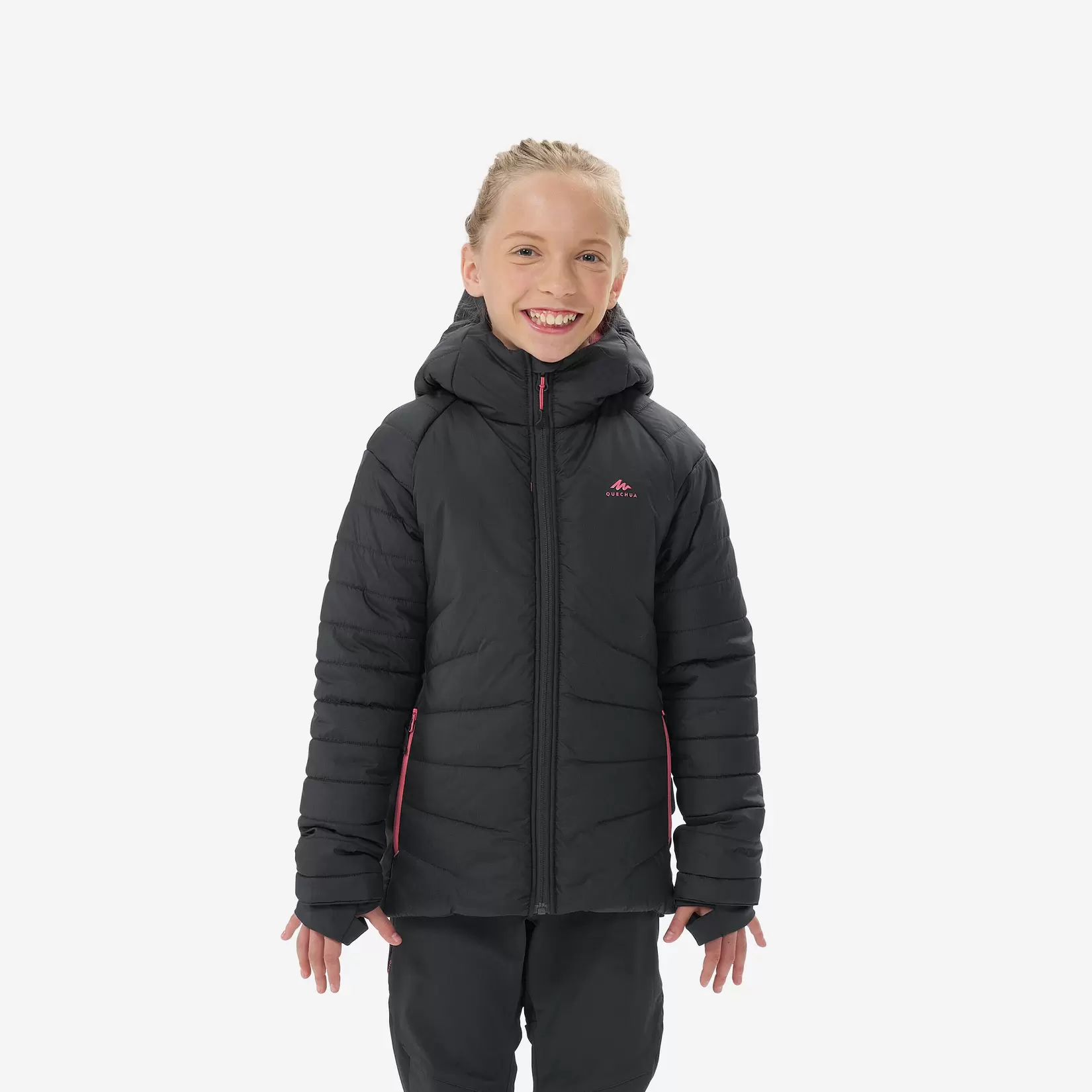 DOUDOUNE DE RANDONNÉE - HYBRIDE GRIS FONCE - ENFANT 7-15 ANS offre à 169 Dh sur Decathlon