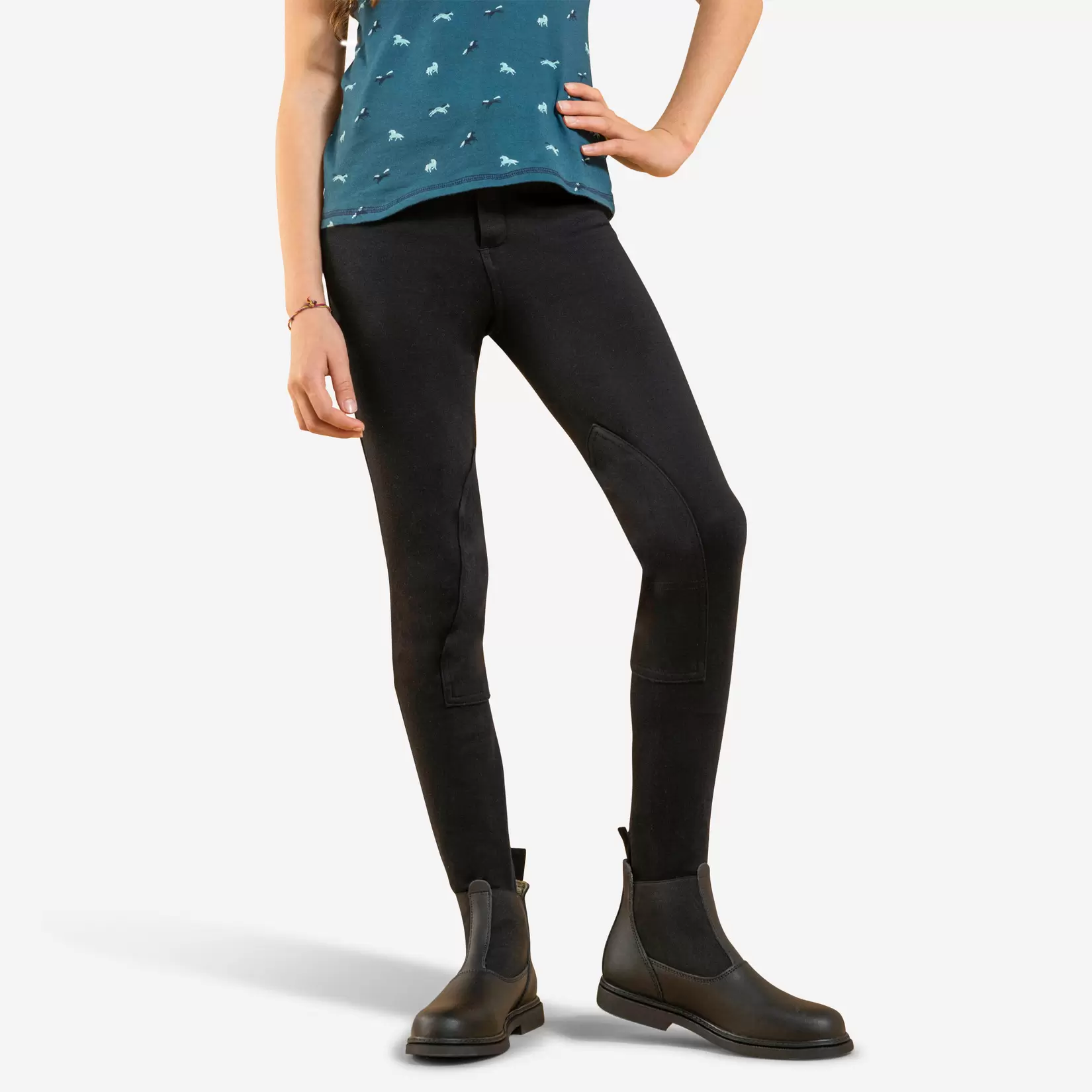 Pantalon équitation enfant 100 noir offre à 99 Dh sur Decathlon