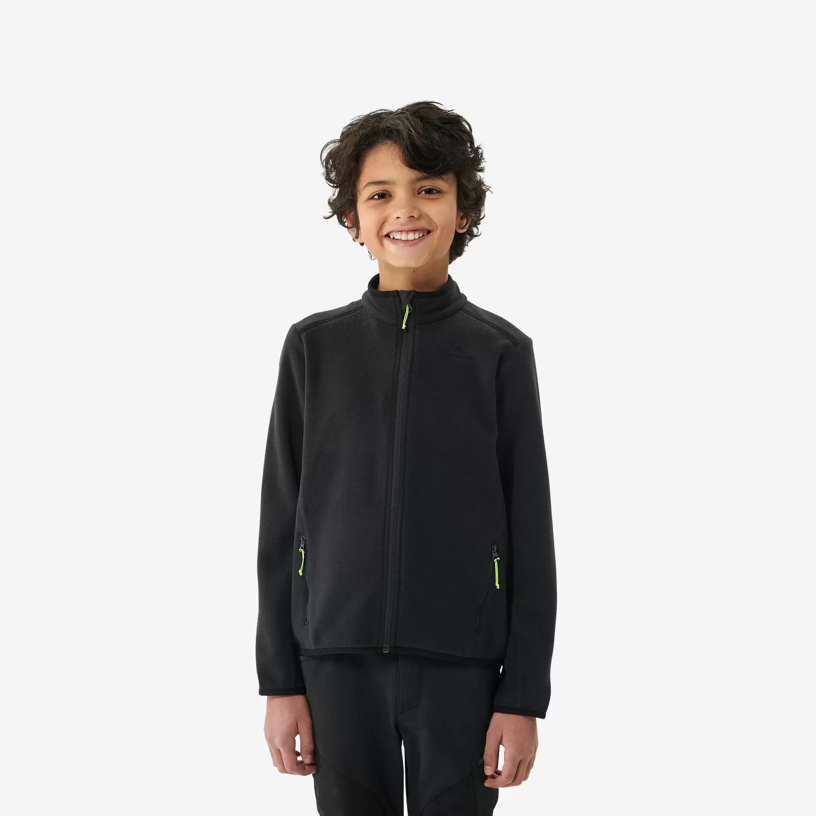 Veste polaire de randonnée - MH150 noire - enfant  7-15 ans offre à 99 Dh sur Decathlon