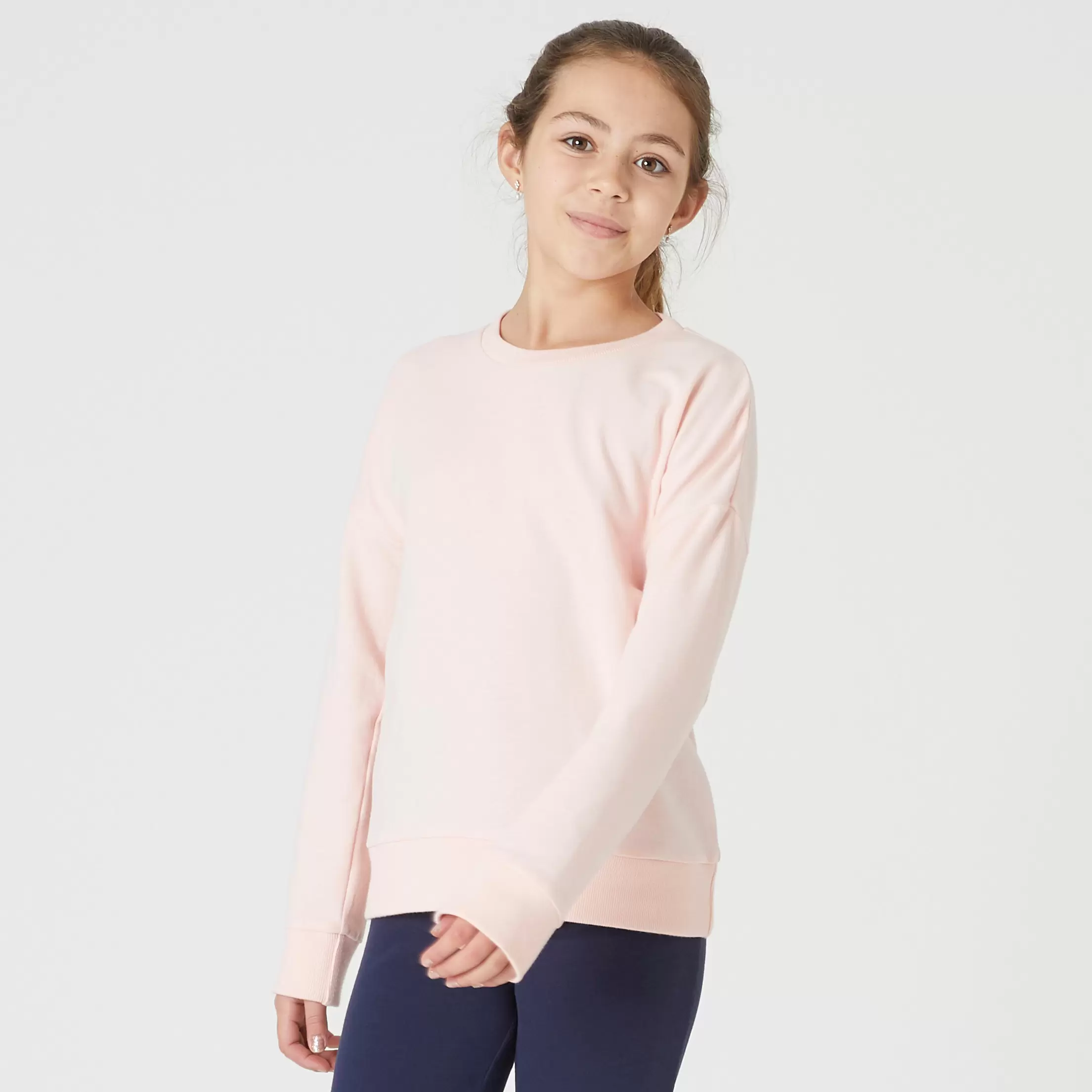 Sweat col rond rose ENFANT offre à 59 Dh sur Decathlon