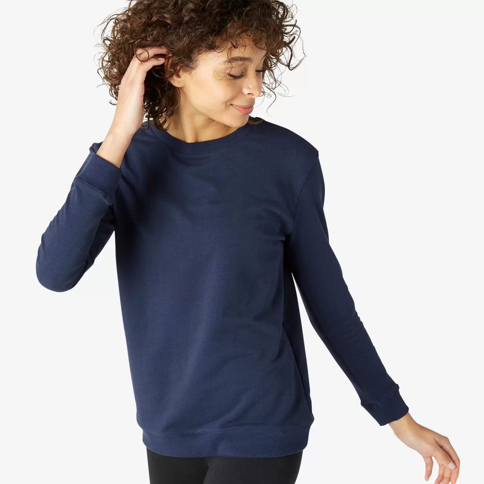 Sweat Fitness Femme - 100 Bleu Marine offre à 69 Dh sur Decathlon