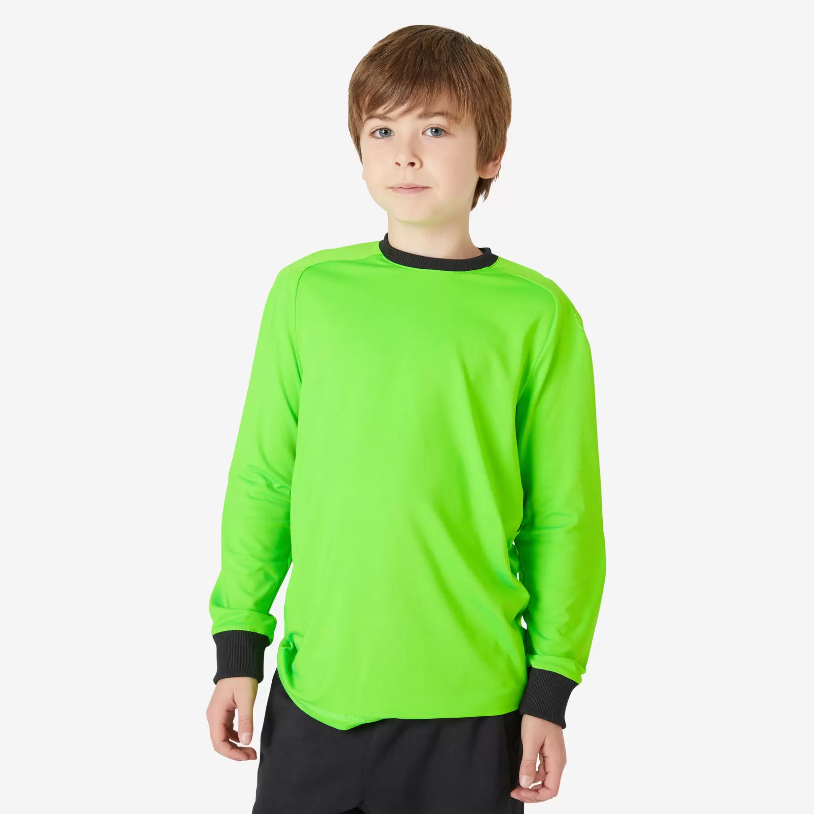 Maillot de gardien de but F100 enfant vert offre à 99 Dh sur Decathlon