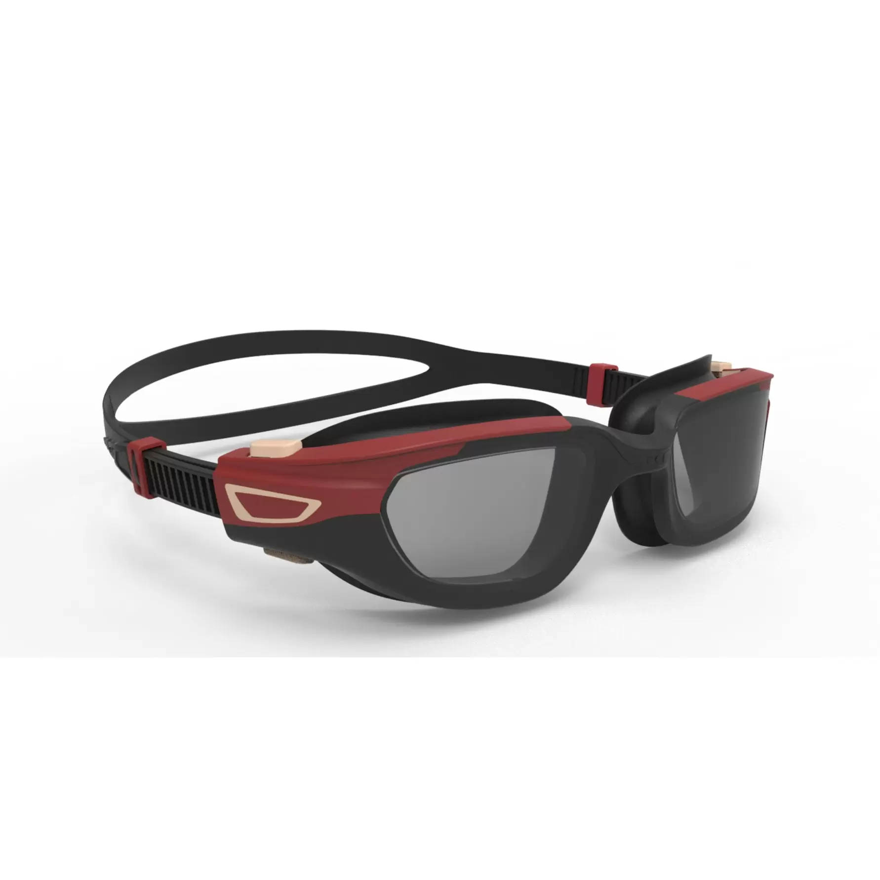 Lunettes De Natation SPIRIT - Verres Fumés - Grande Taille - Noir Rouge offre à 79 Dh sur Decathlon