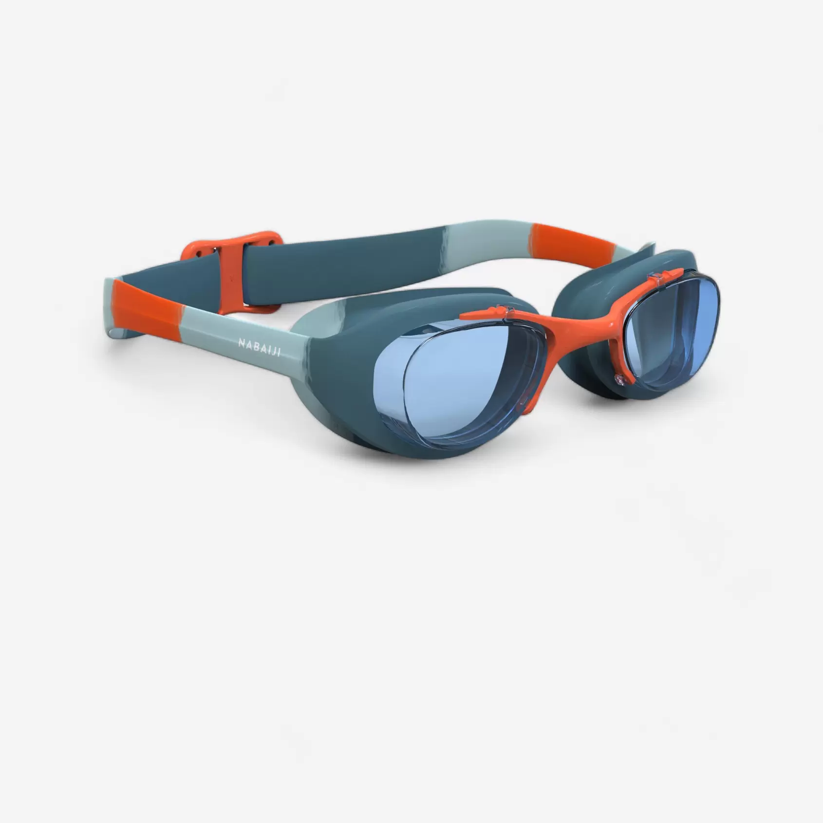 Lunettes de natation xbase - verres clairs - taille junior - vert orange offre à 25 Dh sur Decathlon