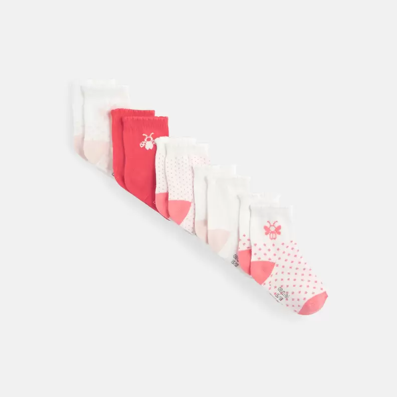 Chaussettes assorties (boîte de 5) rouges naissance offre à 119 Dh sur Okaidi