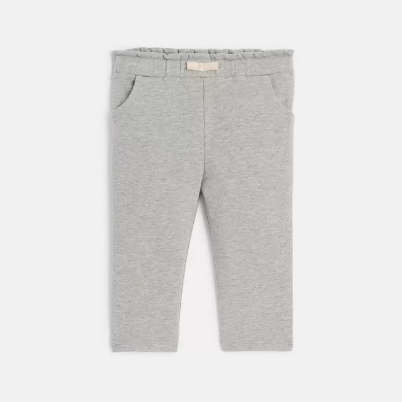 Pantalon molleton brillant gris bébé fille offre à 199 Dh sur Okaidi